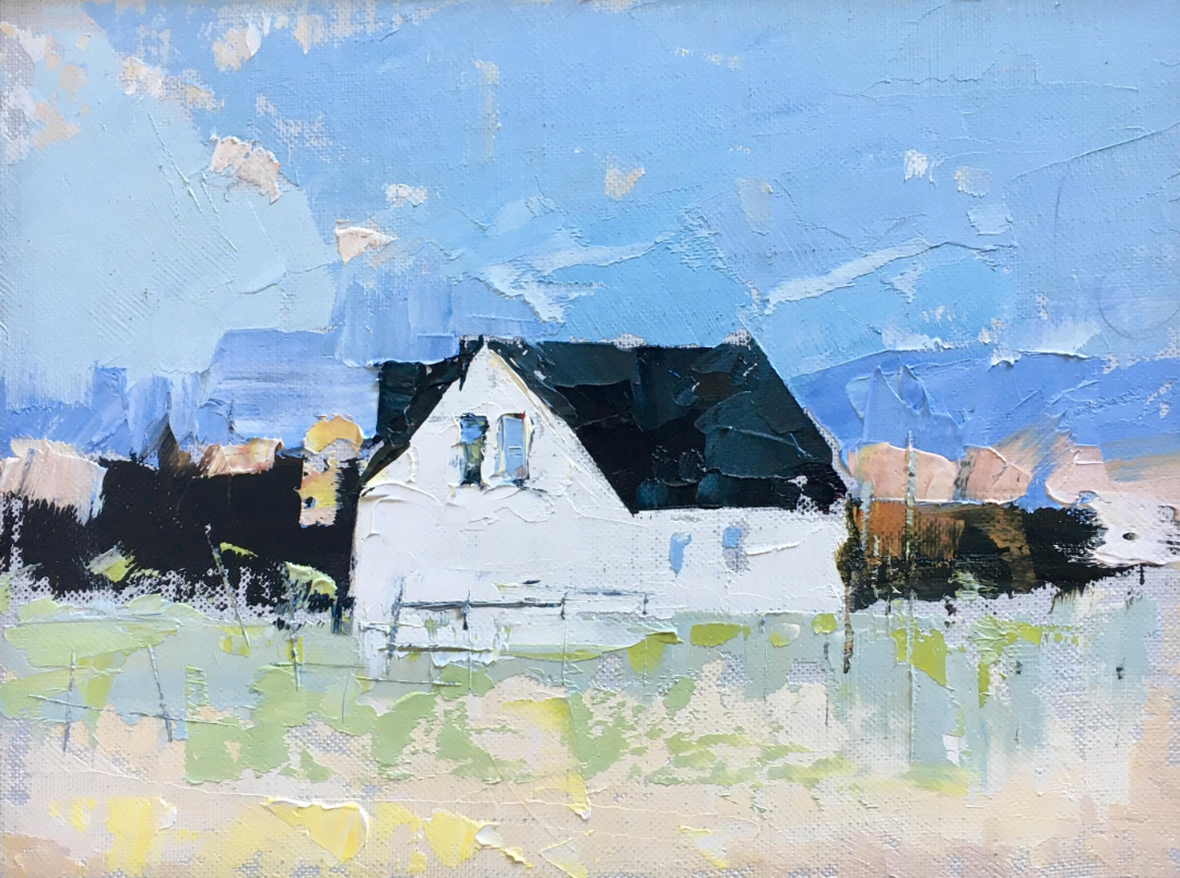White Barn in Early Summer