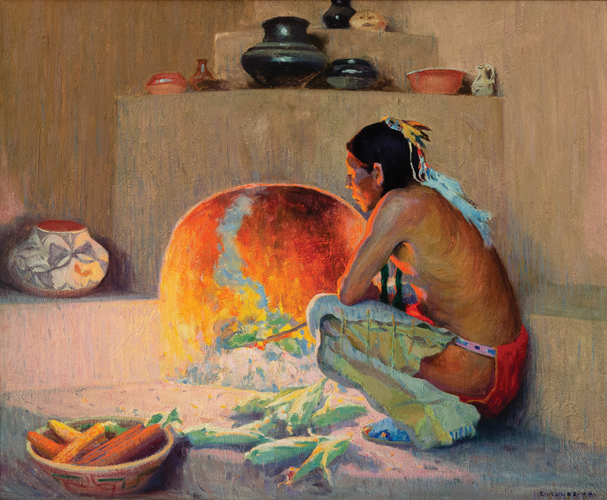 Indian by Firelight, n.d.