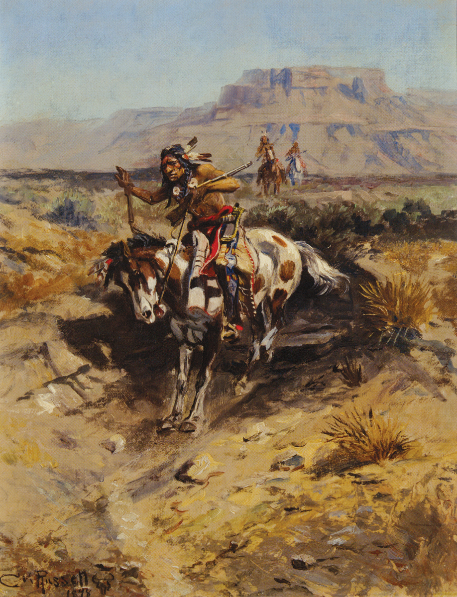 Indian on Horseback, c. 1898