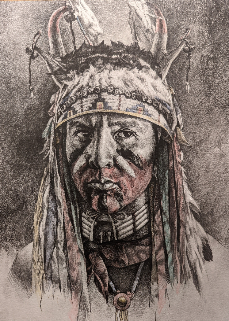 Osage War Paint and Headdress