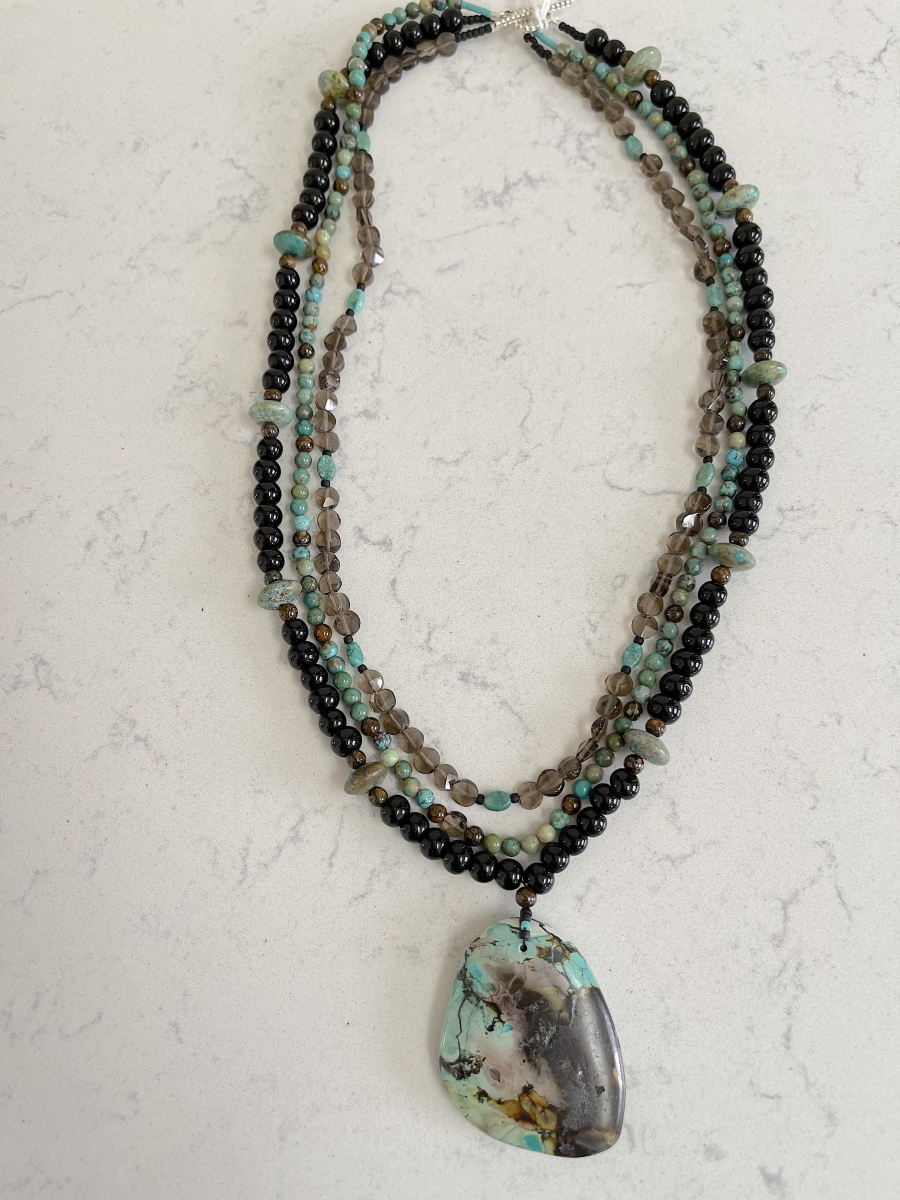 New Mexico Hues, 3 strand necklace