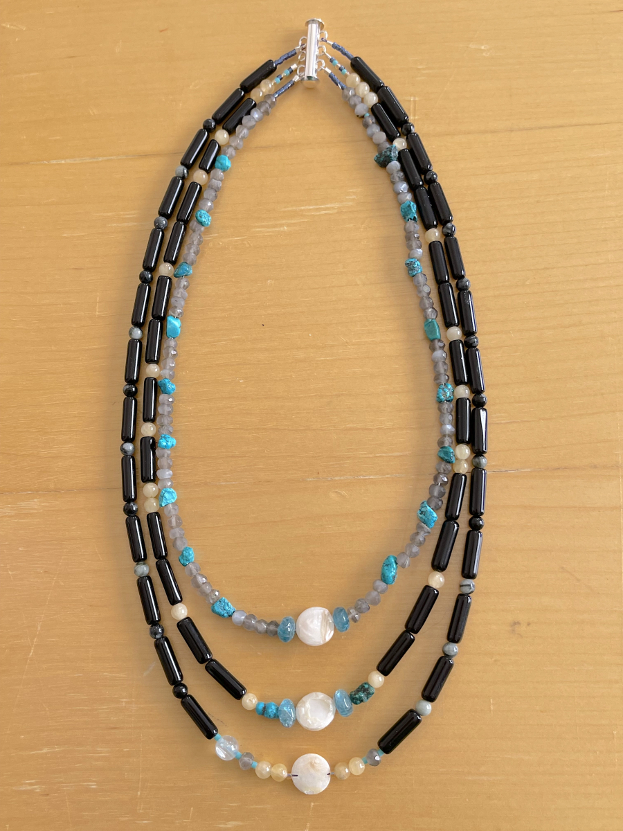 Albuquerque Moon, 3 strand necklace