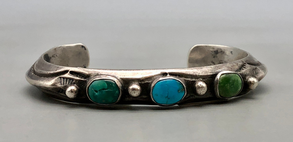 Older 3 Stone Ingot Bracelet