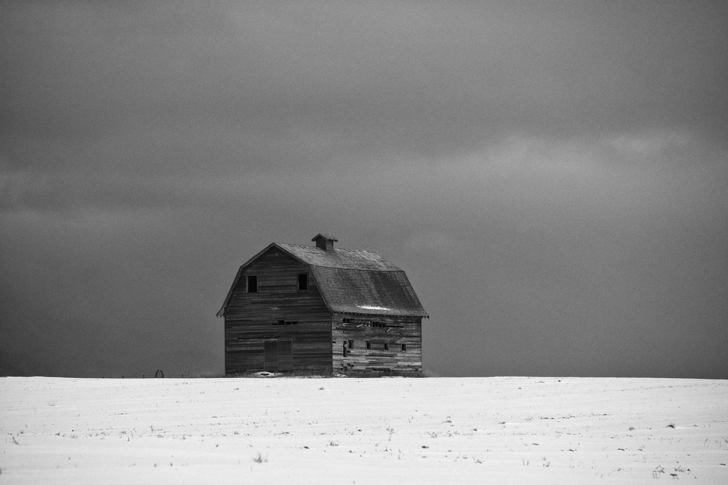 The Old Barn In Winter
