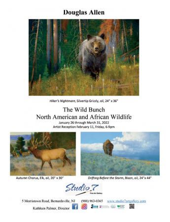 The  Wild Bunch, North American and African Wildlife by Douglas Allen, Studio 7 Fine Art Gallery.  From the Artist's Private Collection during his career.