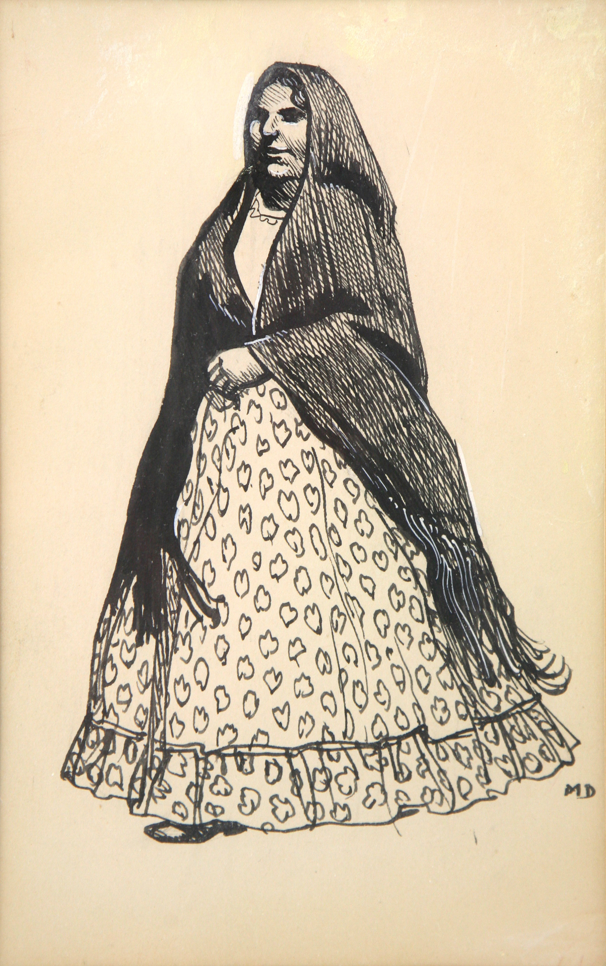 Sketch - Tucson: c. 1860-1880 - Indian or Mex. Woman
